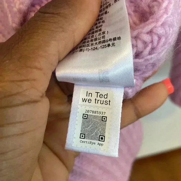 Ted Baker London Ribbed V Neck Wool Blend Pullover Sweater Size 4 - Picture 8 of 10